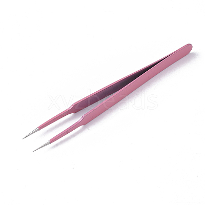Spray Painted 201 Stainless Steel Beading Tweezers TOOL-S012-01-1
