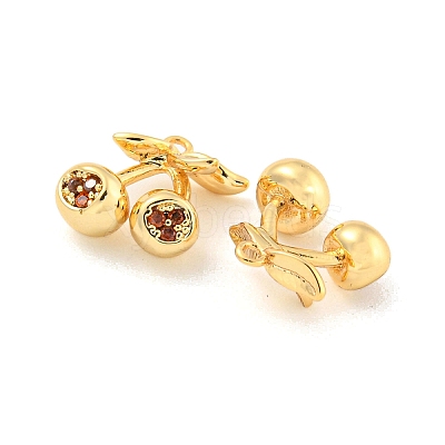 Brass Micro Pave Cubic Zirconia Pendants KK-K369-01G-01-1