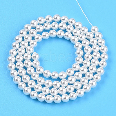 Baking Paint Pearlized Glass Pearl Bead Strands HY-N002-4mm-A12-1