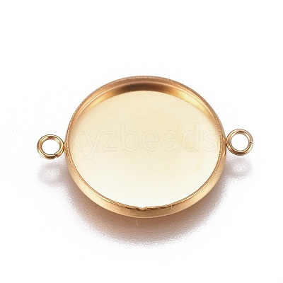 Ion Plating(IP) 304 Stainless Steel Cabochon Connector Settings X-STAS-G127-14-16mm-G-1