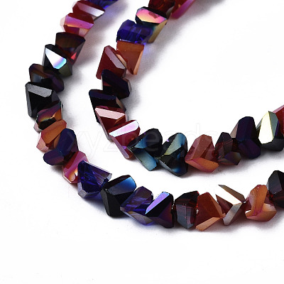 Electroplate Glass Beads Strands X-EGLA-N002-06A-1