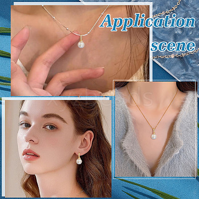 2Pcs 925 Sterling Silver with Crystal Rhinestone Pendant Bails STER-ME0001-24G-1