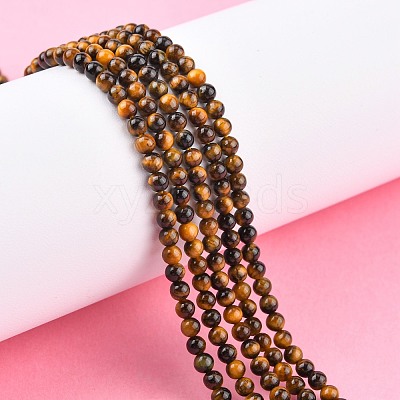 Natural Tiger Eye Beads Strands G-G099-3mm-4-1