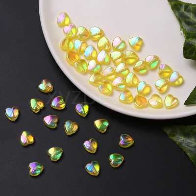 100Pcs Eco-Friendly Transparent Acrylic Beads TACR-YW0001-07E-1