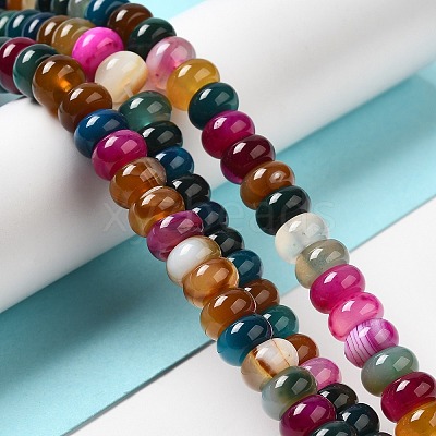 Natural Agate Beads Strands X-G-H295-C03-12-1