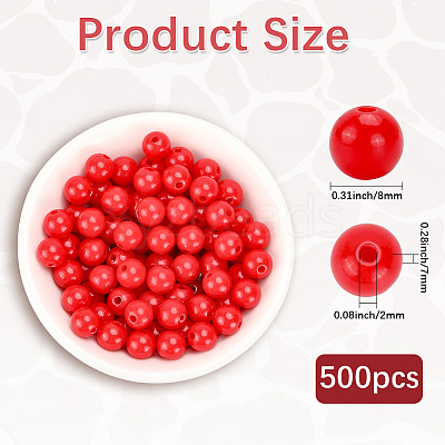 Opaque Acrylic Beads MACR-SP0001-85B-1