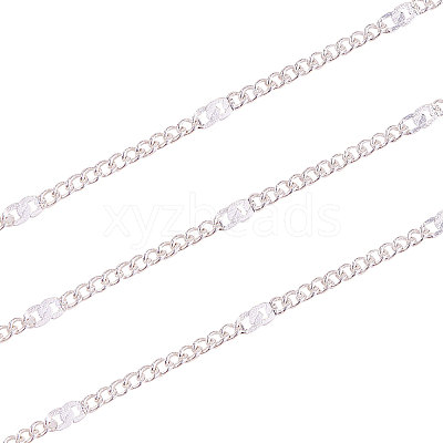 Soldered Brass Coated Iron Curb Chains CH-CJ0001-01A-S-1