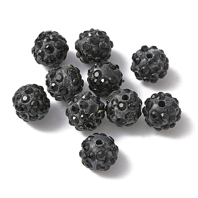 Handmade Polymer Clay Rhinestone Beads CLAY-WH0010-01B-1