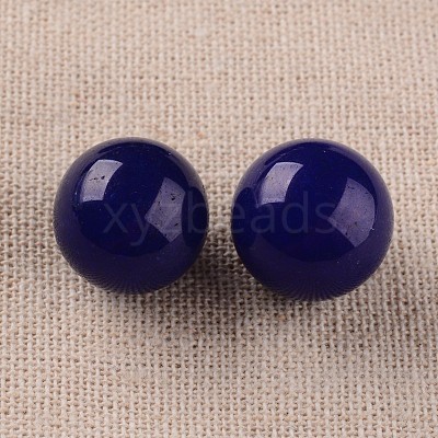 Natural White Jade Round Ball No Hole Beads X-G-I170-16mm-12-1-1