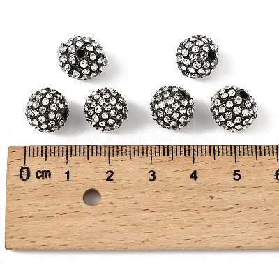 Alloy Rhinestone Beads RB-A034-10mm-A01B-1