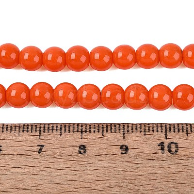 Opaque Solid Color Glass Beads Strands X-GLAA-T032-P6mm-18-1