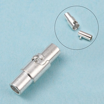 Brass Locking Tube Magnetic Clasps X-MC079-S-1