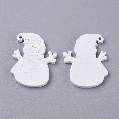 Natural Poplar Wood Pendants WOOD-D010-13B-1