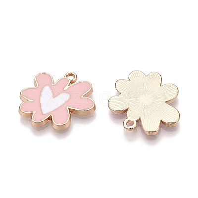 Rack Plating Alloy Enamel Pendants ENAM-N056-344D-1