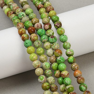 Dyed Natural Regalite/Imperial Jasper/Sea Sediment Jasper Beads Strands G-B124-C04-06-1