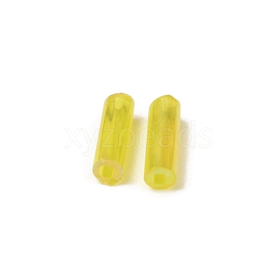 Glass Round Bugle Beads GLAA-WH0031-50C-1