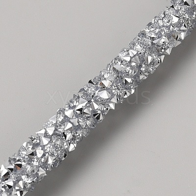 Glass Rhinestone Rubber Cord DIY-TAC0026-07B-1