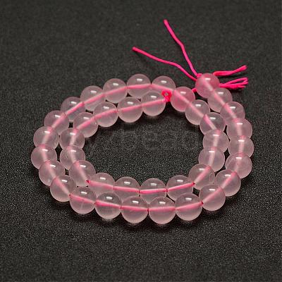 Natural Rose Quartz Beads Strands G-E375-8mm-01-1