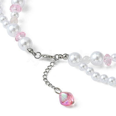 Alloy Heart Pendant Necklace NJEW-FZ00004-11-1