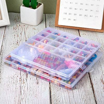 2Pcs 2 Style Transparent Plastic Bead Containers CON-SZ0001-29-1