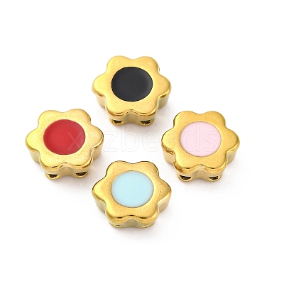 304 Stainless Steel Enamel Beads STAS-B085-03G-1
