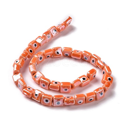 Handmade Porcelain Ceramic Beads Strands LAMP-B021-06K-1