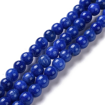 Natural Mashan Jade Round Beads Strands G-D263-6mm-XS09-1
