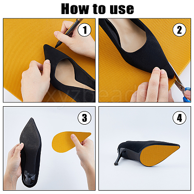 Rectangle Rubber Anti Skid Rubber Shoes Bottom DIY-WH0542-49H-1
