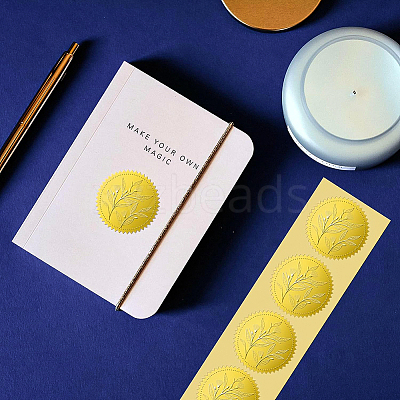 Self Adhesive Gold Foil Embossed Stickers DIY-WH0211-178-1