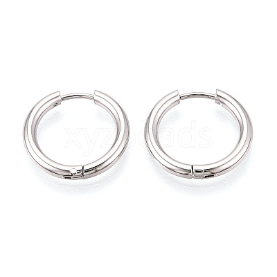 304 Stainless Steel Hoop Earrings EJEW-T048-24B-P-1