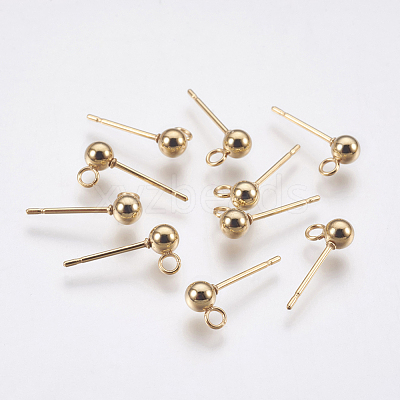 304 Stainless Steel Stud Earring Findings X-STAS-G174-18G-1