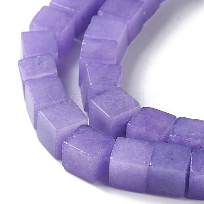 Natural Dyed White Jade Beads Strands G-Q008-C01-01E-1
