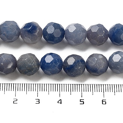 Dyed & Heated Natural Blue Aventurine Beads Strands G-C150-B05-02-1