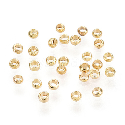 Brass Crimp Beads KK-O102-07G-1