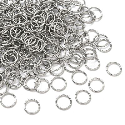 Tarnish Resistant 304 Stainless Steel Open Jump Rings STAS-J013-10x1mm-01-1