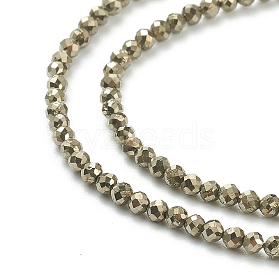 Natural Pyrite Beads Strands G-J002-19-1