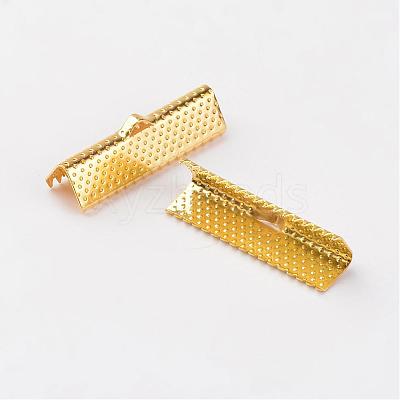 Iron Ribbon Crimp Ends E182Y-G-1