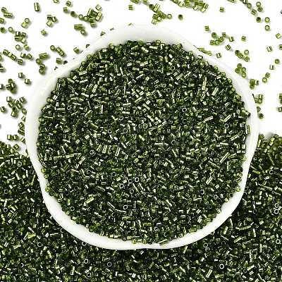 Baking Paint Silver Lined Glass Seed Beads SEED-H003-09D-1