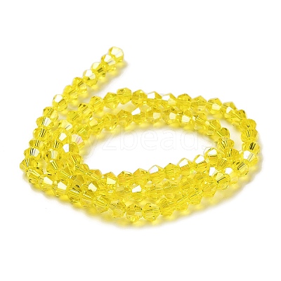 Transparent Electroplate Glass Beads Strands EGLA-A039-T2mm-B21-1