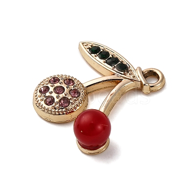 Cherry Alloy Pendants PALLOY-S051-01G-G-1