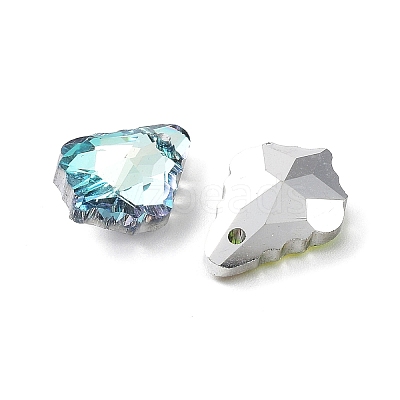 AB Color Plated Electroplate Glass Pendants X-EGLA-O003-06C-M-1