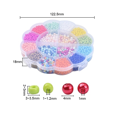 Glass Beads Set DIY-YW0003-41-1