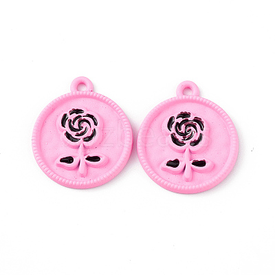 Spray Painted Alloy Pendants PALLOY-K001-23-1