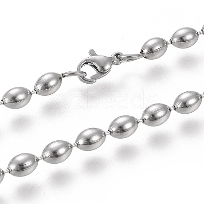 Non-Tarnish 304 Stainless Steel Beaded Necklaces NJEW-I238-05A-1