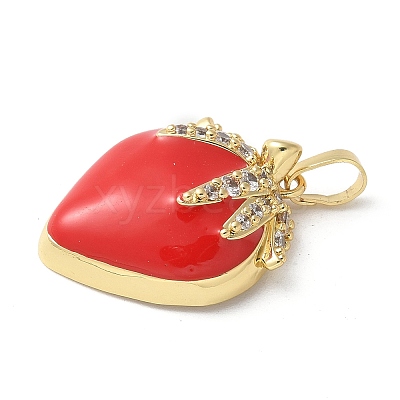 Brass Micro Pave Cubic Zirconia Pendants KK-P290-62G-1