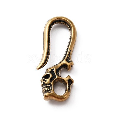 Brass Hook Clasp FIND-WH0037-78AG-1