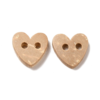 Carved 2-hole Basic Sewing Button Shaped in Heart NNA0YZA-1
