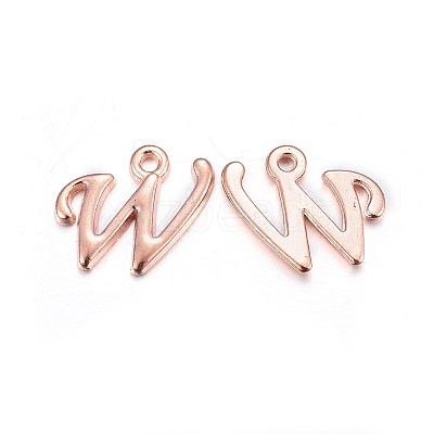 Rose Gold Plated Alloy Letter Pendants LS-X-PALLOY-J718-01RG-W-1