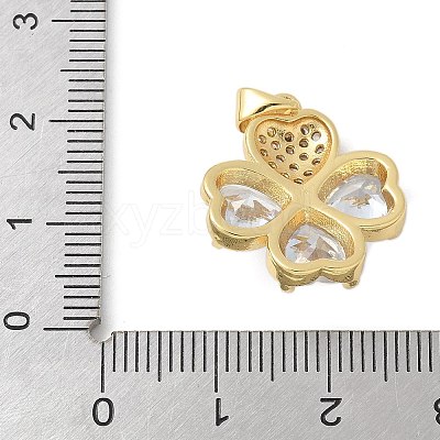 Brass Micro Pave Cubic Zirconia Pendants KK-K298-07A-G-1
