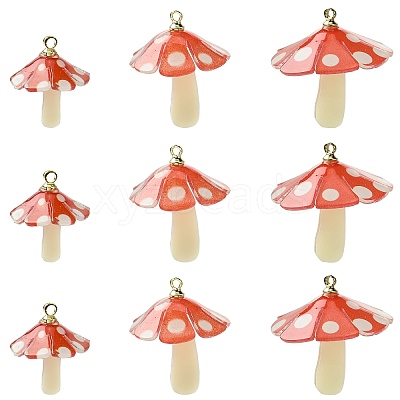 15Pcs 3 Styles Plastic Pendants KY-CJ0002-13-1